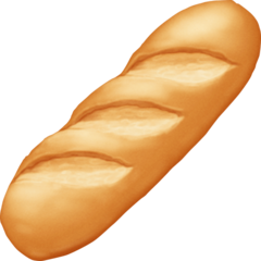 How Baguette Bread emoji looks on Facebook.