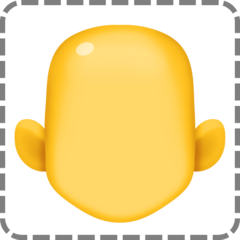 How Bald emoji looks on Facebook.