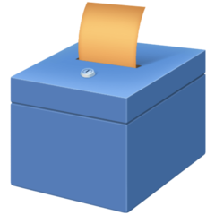 Bagaimana Ballot Box with Ballot emoji terlihat di Facebook.