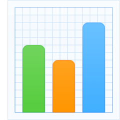 How Bar Chart emoji looks on Facebook.