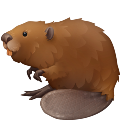 How Beaver emoji looks on Facebook.