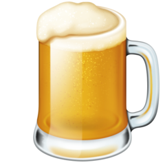 Hoe Bierglas emoji eruit ziet op Facebook.