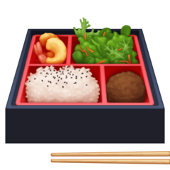 Bagaimana Bento Box emoji terlihat di Facebook.