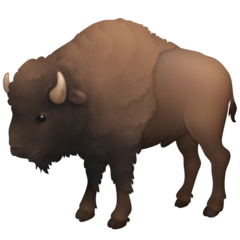 Hvordan Bison emoji ser ud på Facebook.