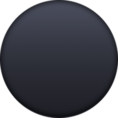 How Black Circle emoji looks on Facebook.