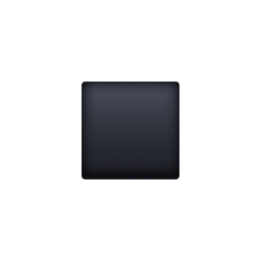 How Black Small Square emoji looks on Facebook.