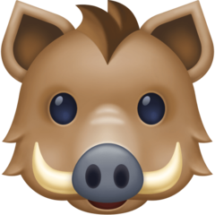 Bagaimana Boar emoji terlihat di Facebook.