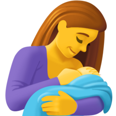 Bagaimana Breast-Feeding emoji terlihat di Facebook.