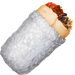 Bagaimana Burrito emoji terlihat di Facebook.