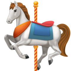 Bagaimana Carousel Horse emoji terlihat di Facebook.