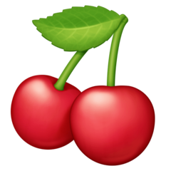 How Cherries emoji looks on Facebook.