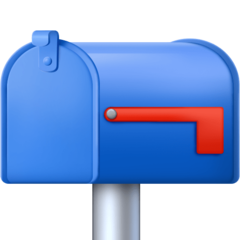 Bagaimana Closed Mailbox with Lowered Flag emoji terlihat di Facebook.