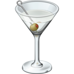 Hvordan Cocktailglas emoji ser ud på Facebook.