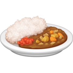 How Curry Rice emoji looks on Facebook.