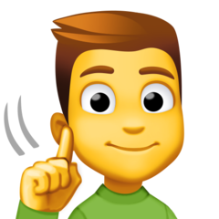 Bagaimana Deaf Man emoji terlihat di Facebook.