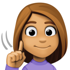 How Deaf Woman: Medium Skin Tone emoji looks on Facebook.