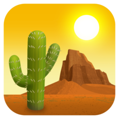 Come Deserto emoji appare su Facebook.