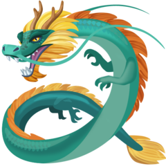 Bagaimana Dragon emoji terlihat di Facebook.