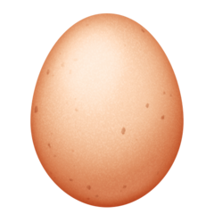 How Egg emoji looks on Facebook.