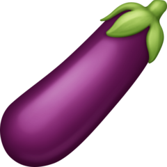 Hoe Aubergine emoji eruit ziet op Facebook.