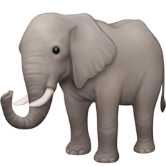 Bagaimana Elephant emoji terlihat di Facebook.