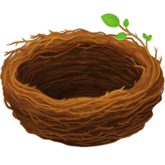 How Empty Nest emoji looks on Facebook.