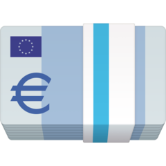 Bagaimana Euro Banknote emoji terlihat di Facebook.