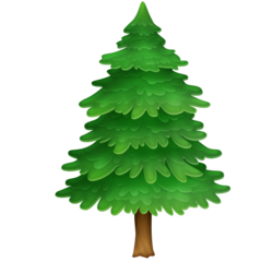 Bagaimana Evergreen Tree emoji terlihat di Facebook.