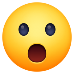 A quoi ressemblent les emoji Visage avec bouche ouverte sur Facebook.