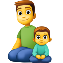 Cómo se ve el emoji Familia: hombre y niño en Facebook.