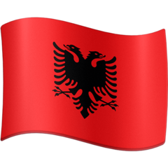 Hoe Vlag: Albanië emoji eruit ziet op Facebook.