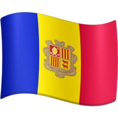 How Flag: Andorra emoji looks on Facebook.