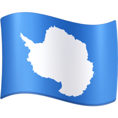 How Flag: Antarctica emoji looks on Facebook.