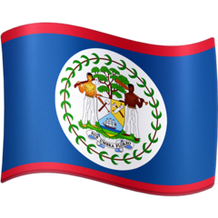 How Flag: Belize emoji looks on Facebook.