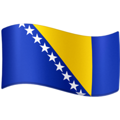 Hoe Vlag: Bosnië en Herzegovina emoji eruit ziet op Facebook.