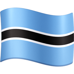 Bagaimana Flag: Botswana emoji terlihat di Facebook.