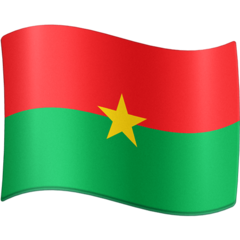 Hoe Vlag: Burkina Faso emoji eruit ziet op Facebook.