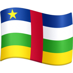 Bagaimana Flag: Central African Republic emoji terlihat di Facebook.