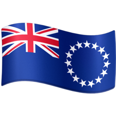 Bagaimana Flag: Cook Islands emoji terlihat di Facebook.