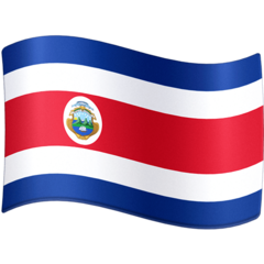 Bagaimana Flag: Costa Rica emoji terlihat di Facebook.