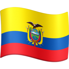 Hoe Vlag: Ecuador emoji eruit ziet op Facebook.