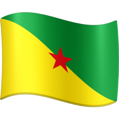 Hoe Vlag: Frans-Guyana emoji eruit ziet op Facebook.