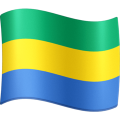 How Flag: Gabon emoji looks on Facebook.