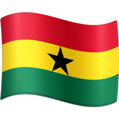 Cómo se ve el emoji Bandera: Ghana en Facebook.