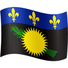 Hoe Vlag: Guadeloupe emoji eruit ziet op Facebook.