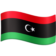 How Flag: Libya emoji looks on Facebook.