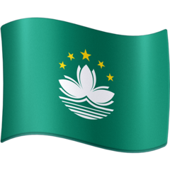 Como o emoji do Bandeira: Macau, RAE da China é exibido no Facebook.