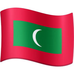 Hoe Vlag: Maldiven emoji eruit ziet op Facebook.