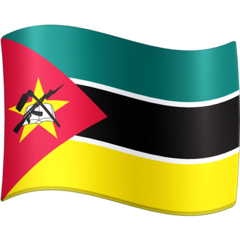 Bagaimana Flag: Mozambique emoji terlihat di Facebook.