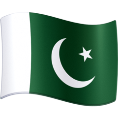 How Flag: Pakistan emoji looks on Facebook.